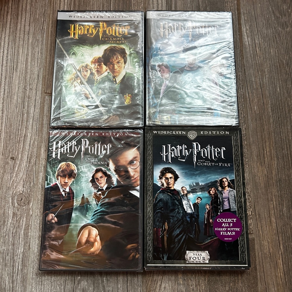 New Sealed Harry Potter Widescreen Edition DVD Lot Chamber Prisoner Goblet Order